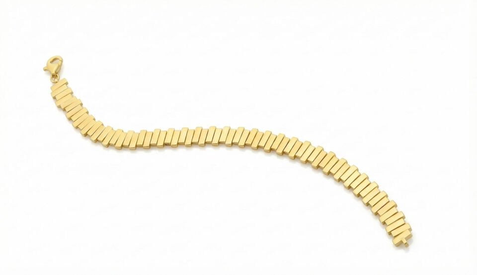 Özel Tasarım Altın Dikdörtgen Formlu Bileklik