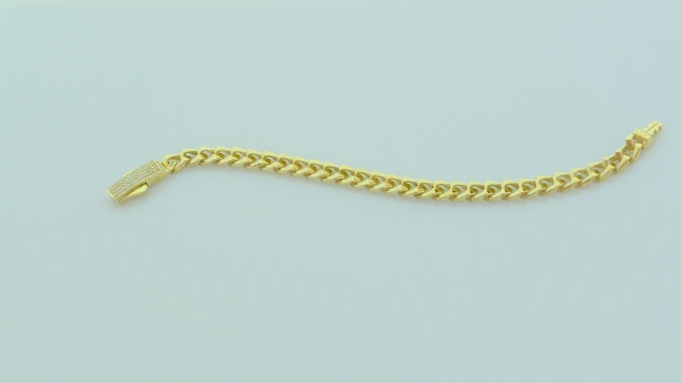 Özel Tasarım Altın Klasik Zincir Bileklik