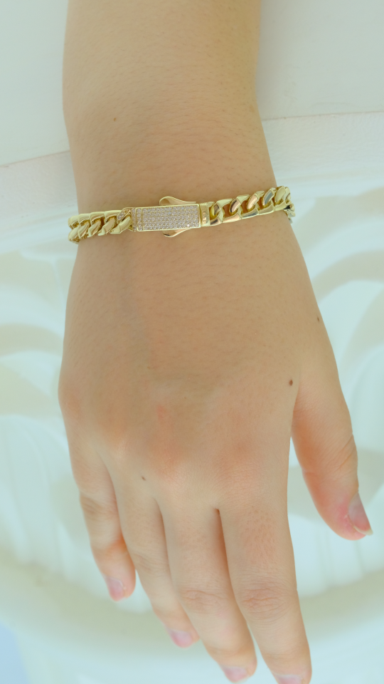 Özel Tasarım Altın Klasik Zincir Bileklik