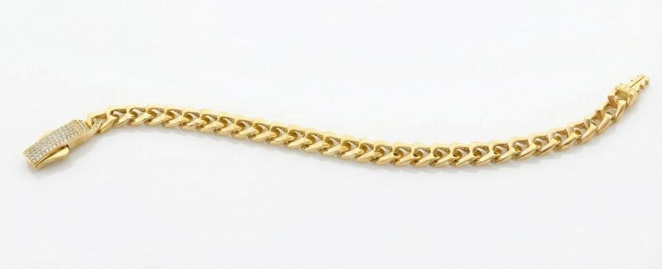 Özel Tasarım Altın Klasik Zincir Bileklik