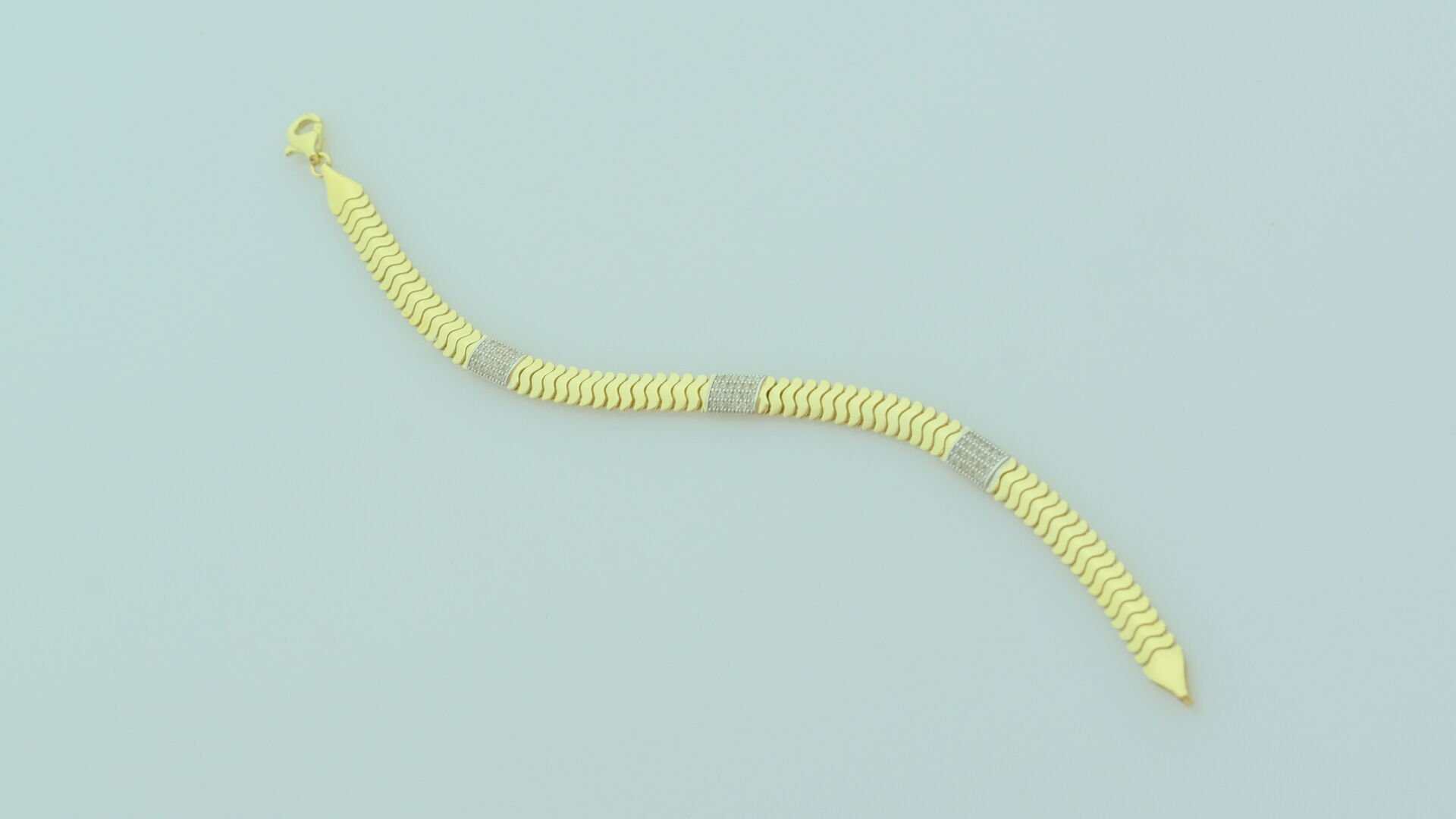 Özel Tasarım Dalga Motifli Altın Bileklik