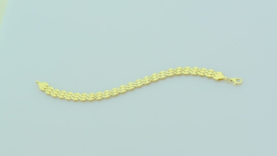 Özel Tasarım Pul Dokulu Altın Bileklik