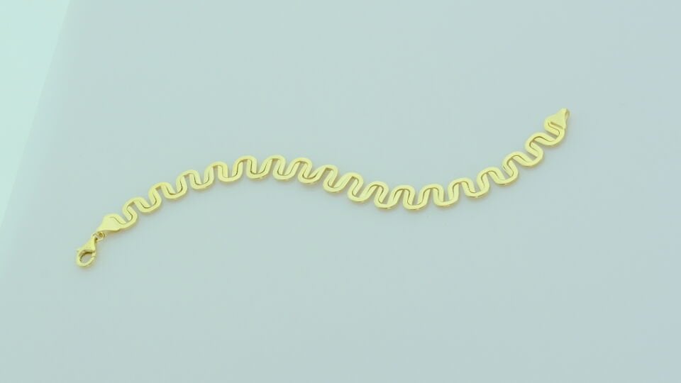 Altın Okyanus Dalgası Bileklik