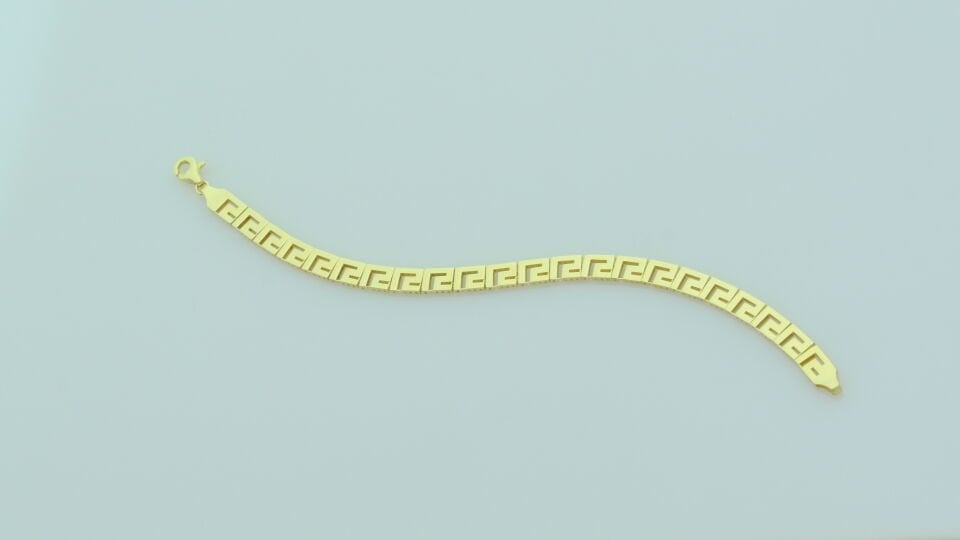 Altın Antik Yunan Motifli Bileklik