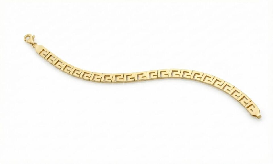 Altın Antik Yunan Motifli Bileklik