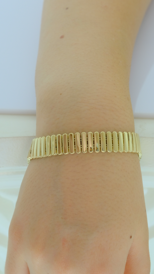 Altın Zarafet Tüneli Bileklik