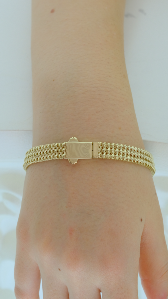 Altın İhtişam Örgü Bileklik