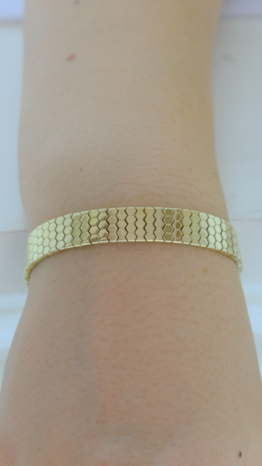 Altın Petek Işıltısı Bileklik