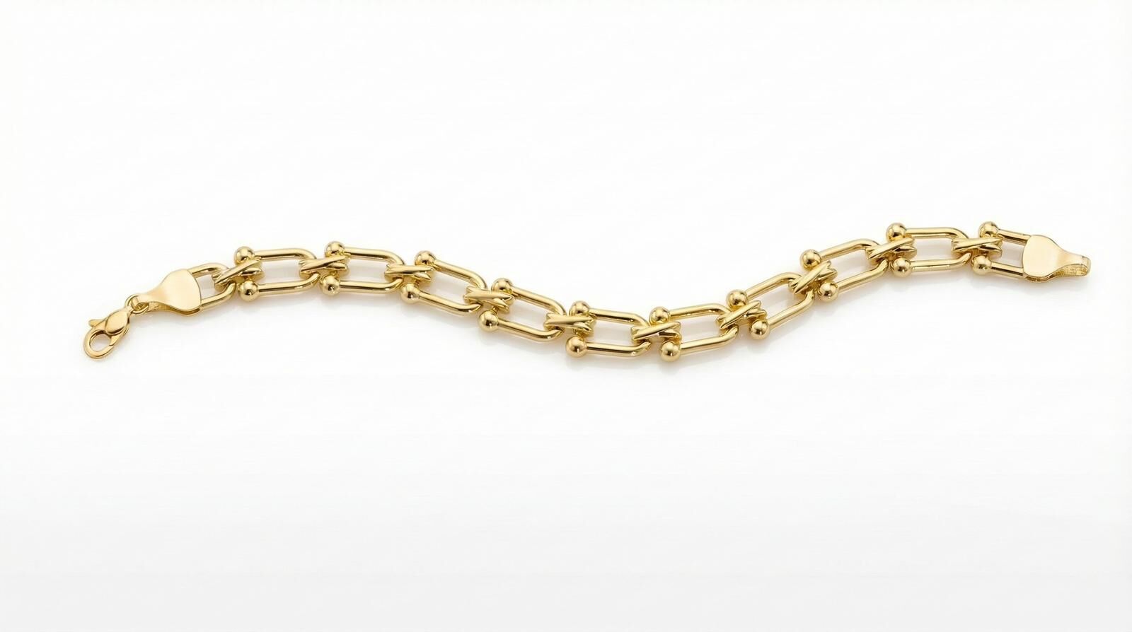 Şansın Işıltısı – Dört Yapraklı Yonca Figürlü Altın Bileklik