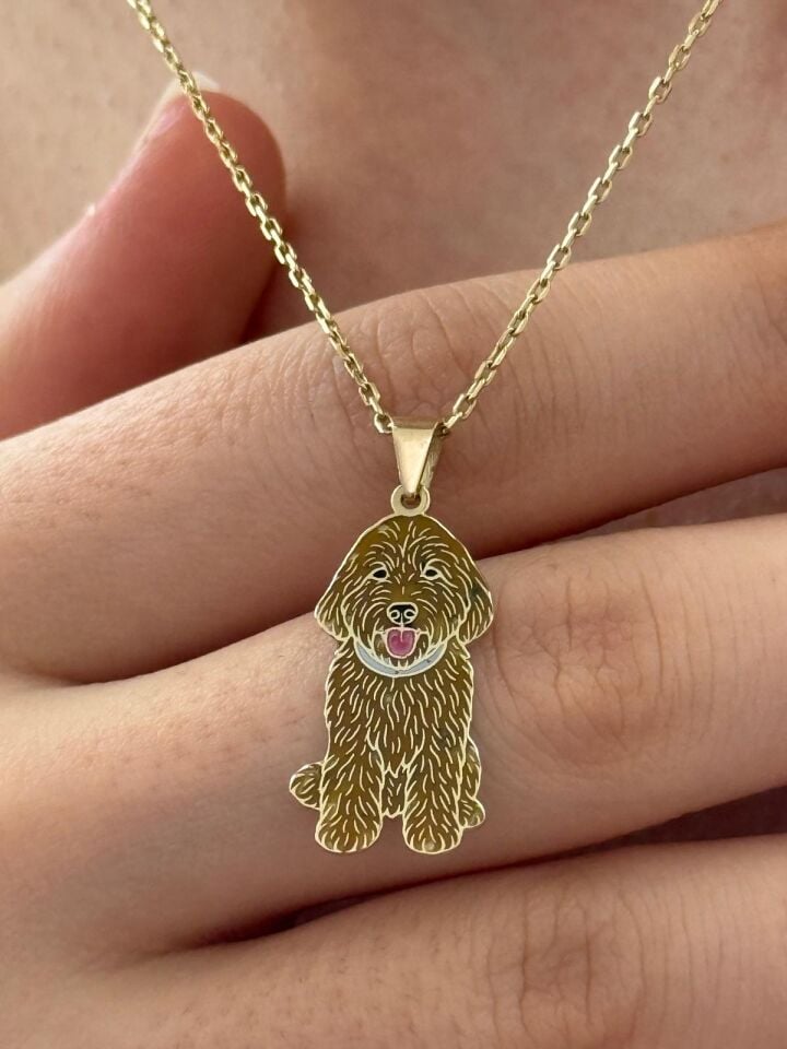 Toy Poodle Figürlü Köpek Kolye