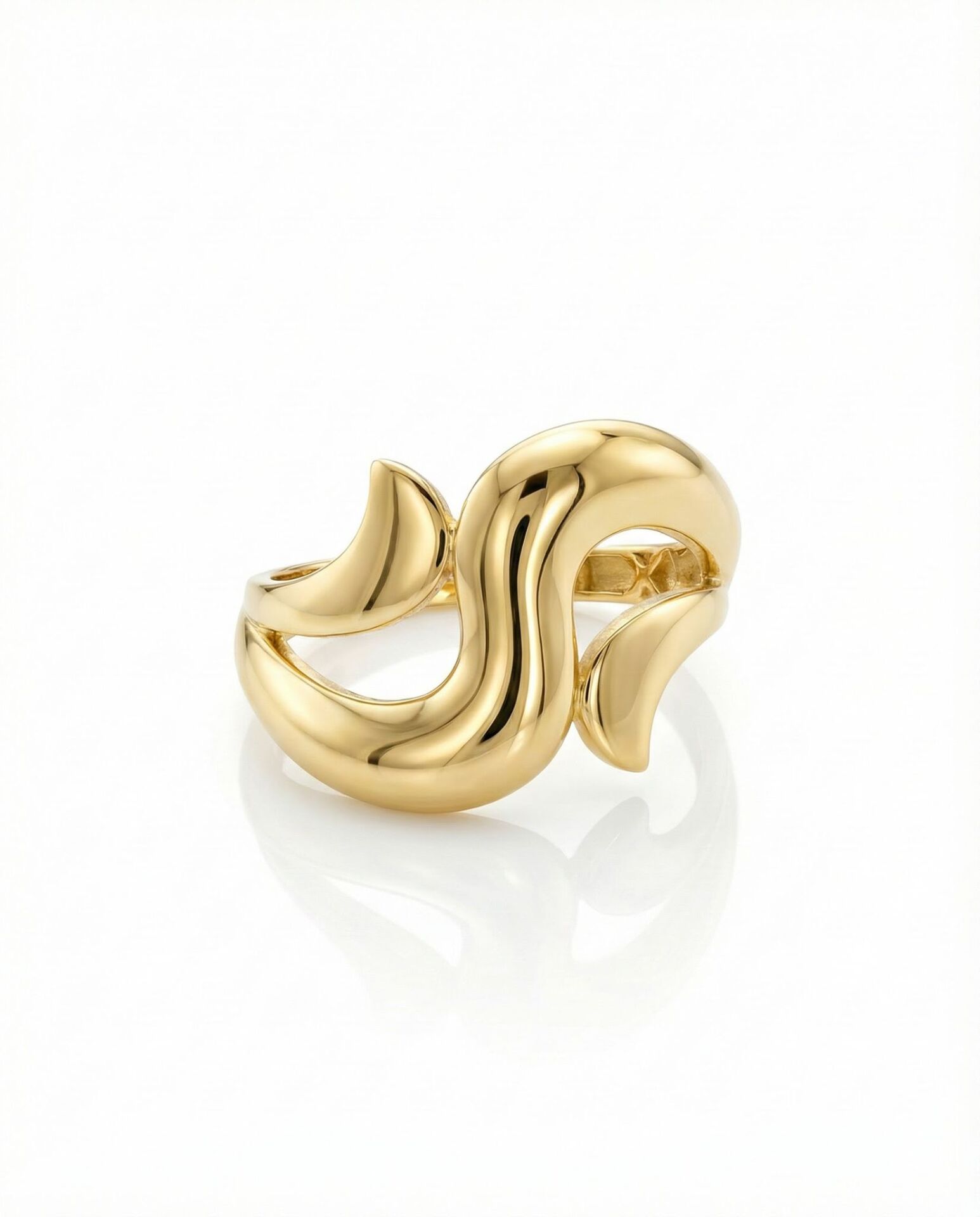 Altın Dalga Esintisi Yüzük