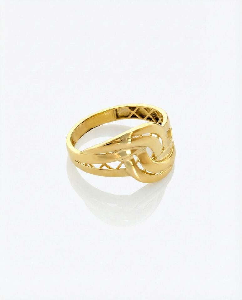 Altın Sonsuz Düğüm Yüzük