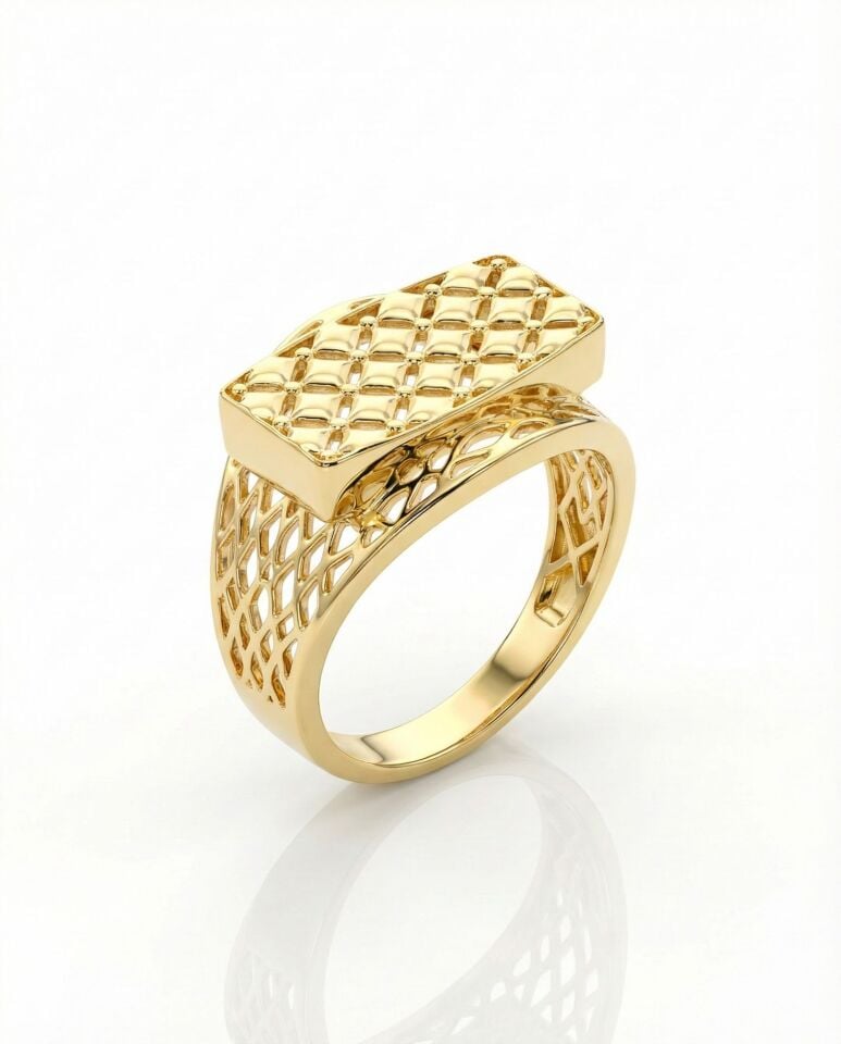 Altın Mozaik Işıltısı Yüzük