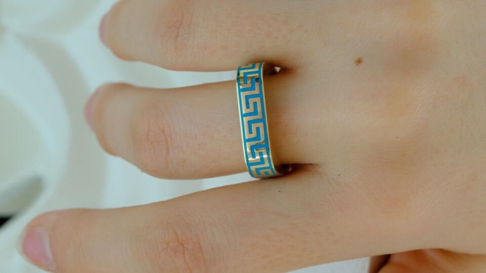 Altın Antik Desen Yüzük