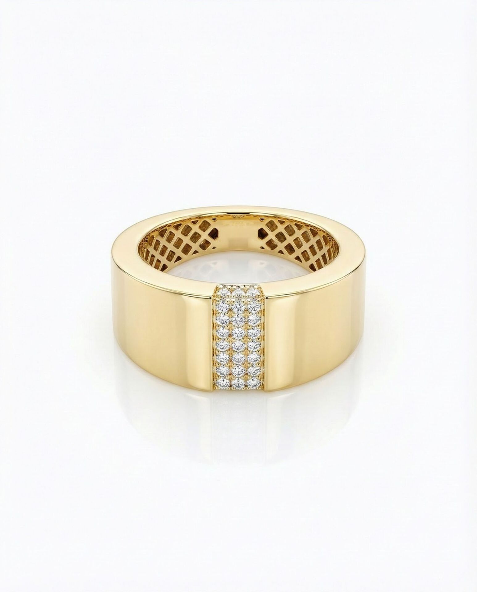 Altın Zarif Işıltı Şerit Yüzük