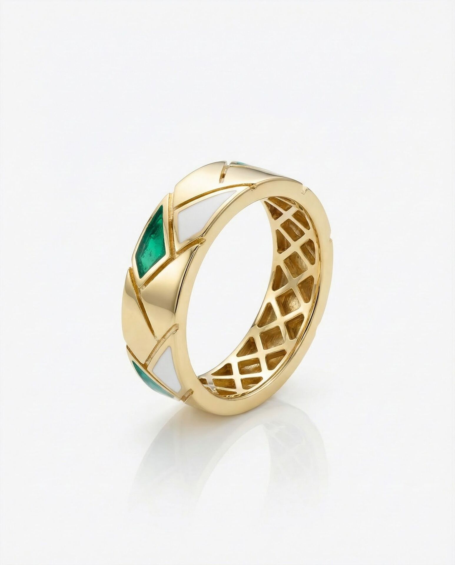 Altın Geometrik Renk Yüzük