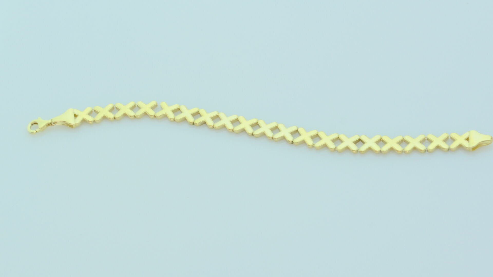 Altın Çarpı Desenli Modern Bileklik