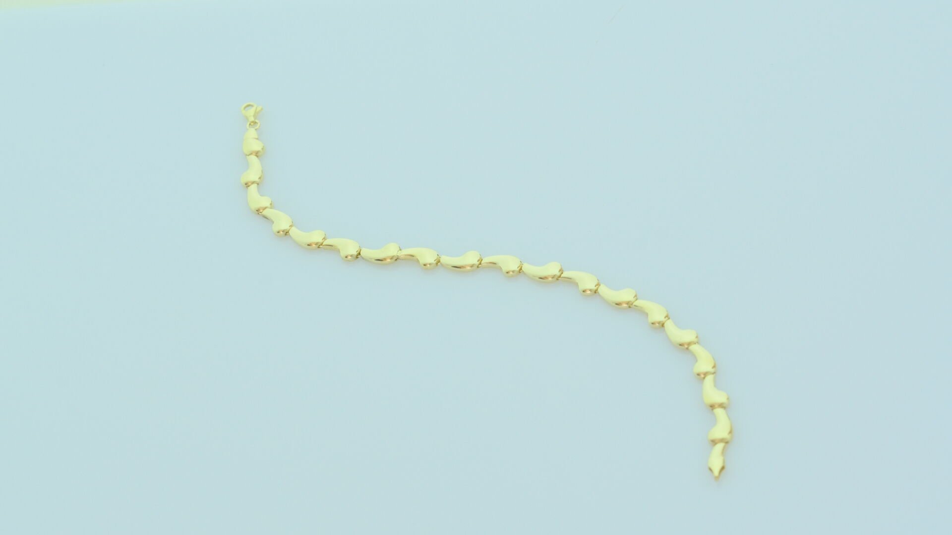 Altın Zarif Dalga Halkalı Bileklik