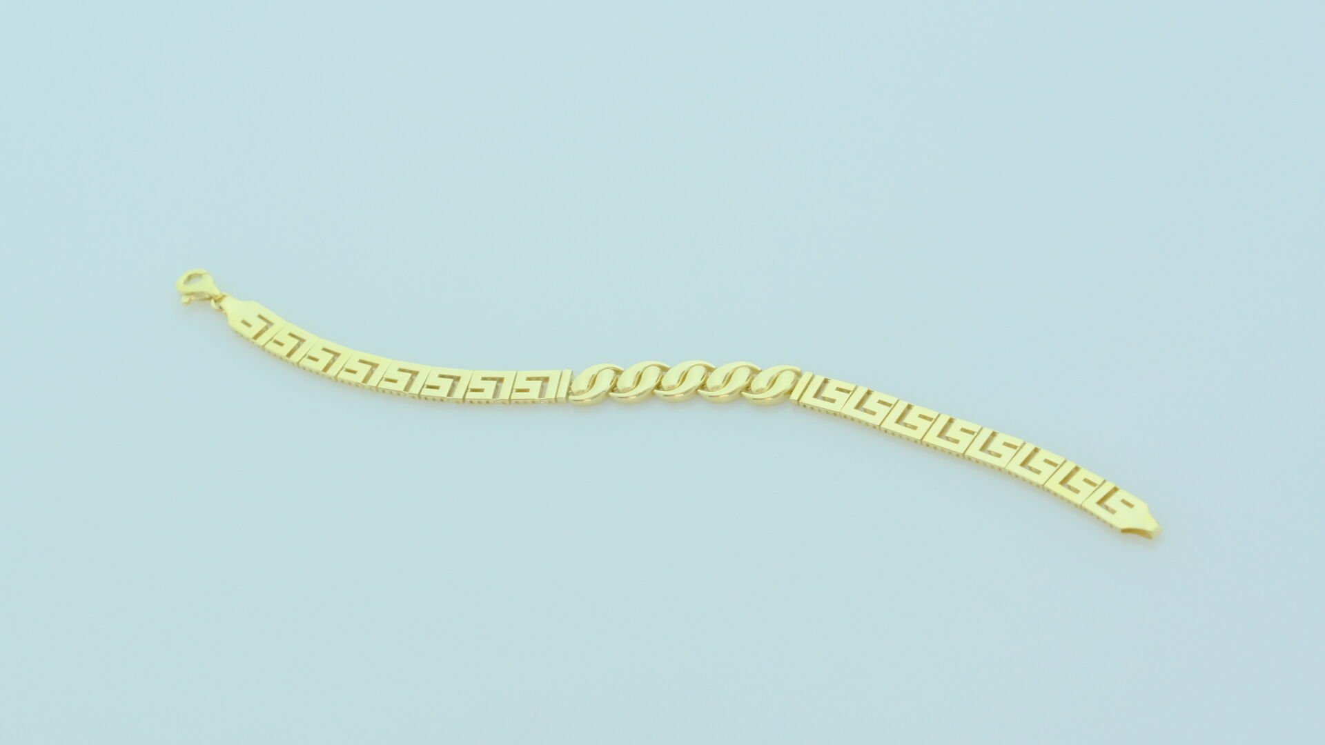 Altın Grek Motifli Zincir Bileklik