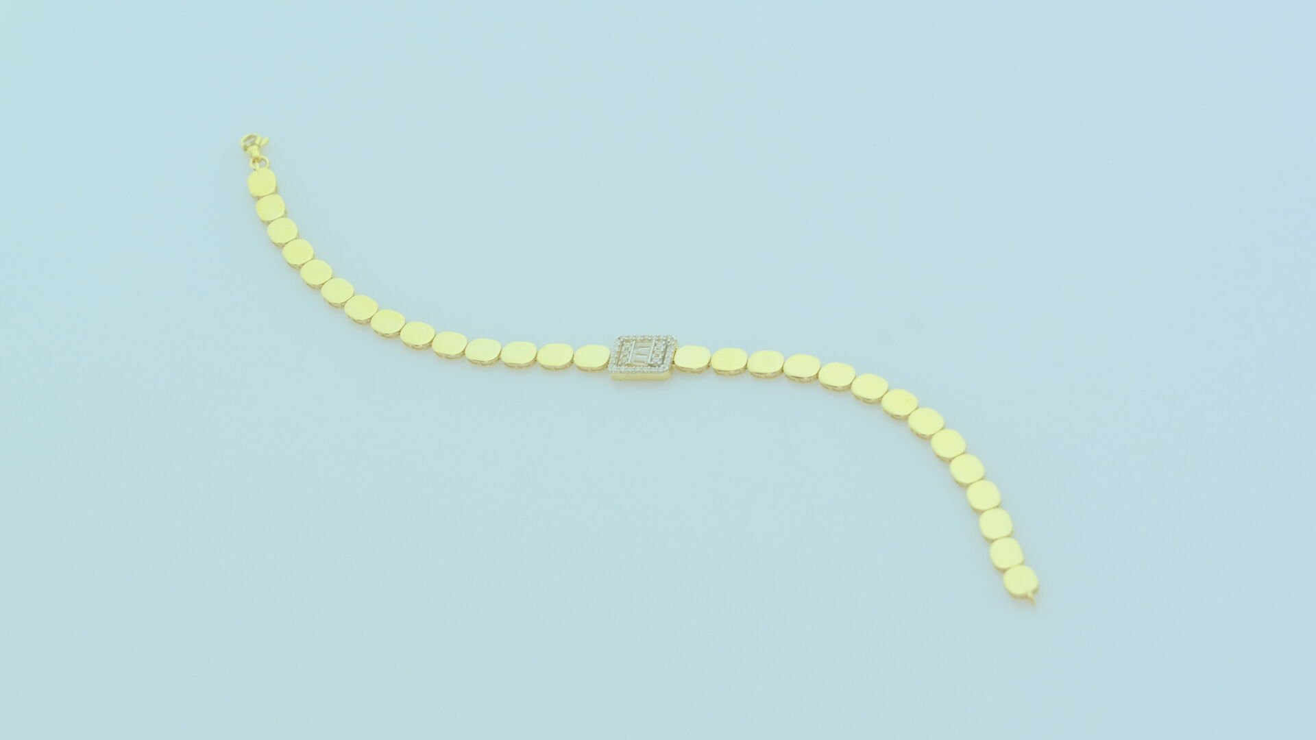 Altın Kare Işıltı Bileklik