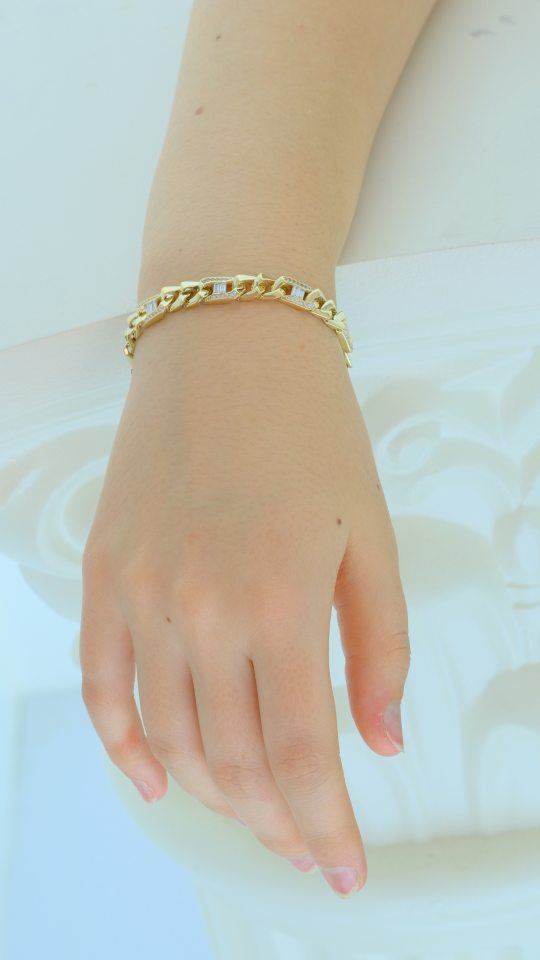 Özel Tasarım Altın Baget Işıltı Bileklik